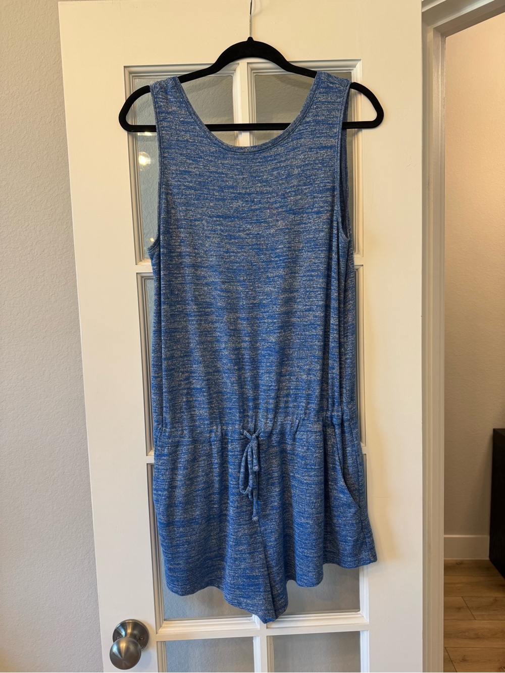 GAP Blue Sleeveless Drawstring Mini Dress